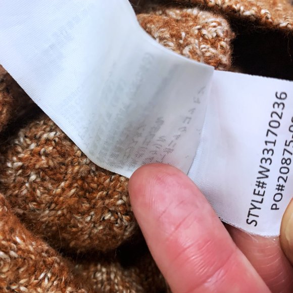 Prana CADWELL Knit Organic Cotton Sweater Tunic Dress in Adobe Brown M W33170236 - Picture 9 of 9